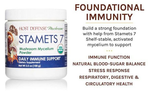 ผงเห็ดสกัดทางการแพทย์ 7 ชนิด Host Defense,Stamets 7 Mushroom Powder