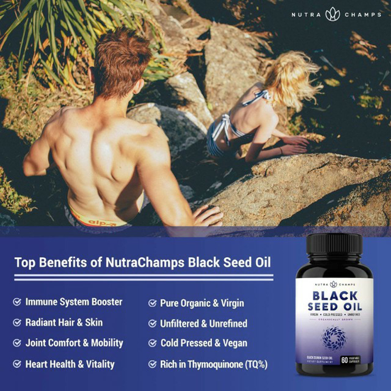 น้ำมันเทียนดำออร์แกนิค Organic Black Seed Oil (120 แคปซูล)