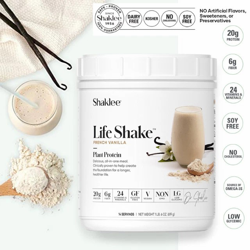 โปรตีนสกัดจากพืช ไม่มีถั่วเหลือง กลิ่น วานิลลา (Shaklee Life Shake Plant Protien)