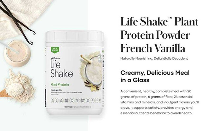 โปรตีนสกัดจากพืช ไม่มีถั่วเหลือง กลิ่น วานิลลา (Shaklee Life Shake Plant Protien)