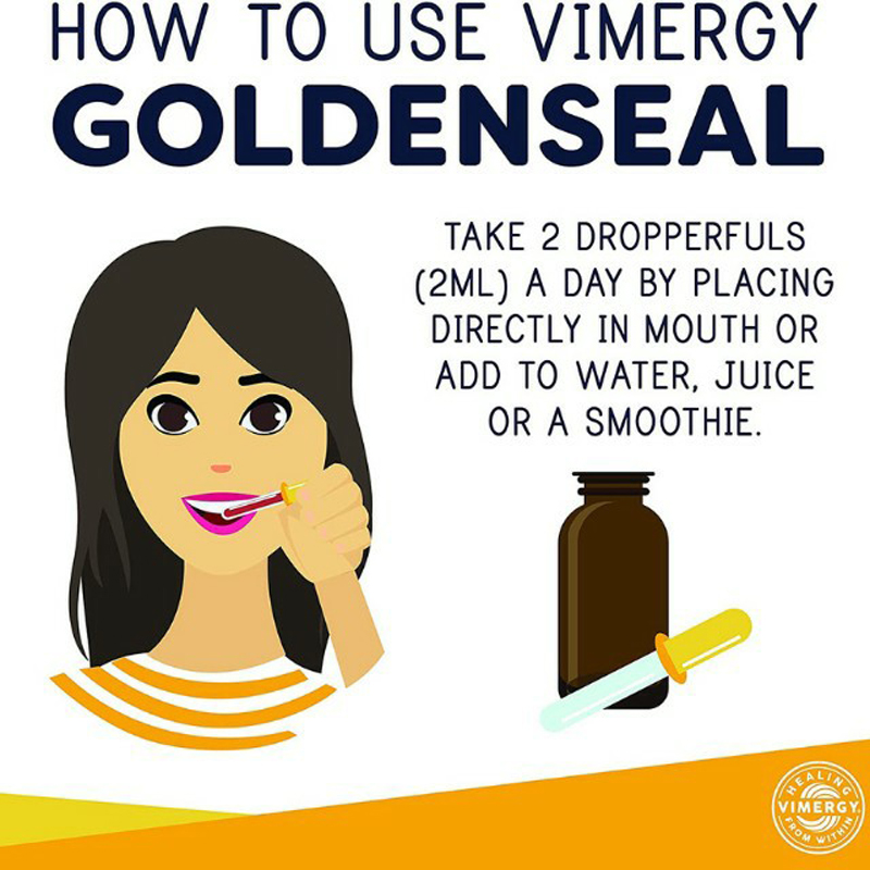 สารสกัดโกลเดนซีล แบบขวดดรอป (Vimergy Organic Goldenseal 101 Liquid Extract) ขนาด 2,000 มก