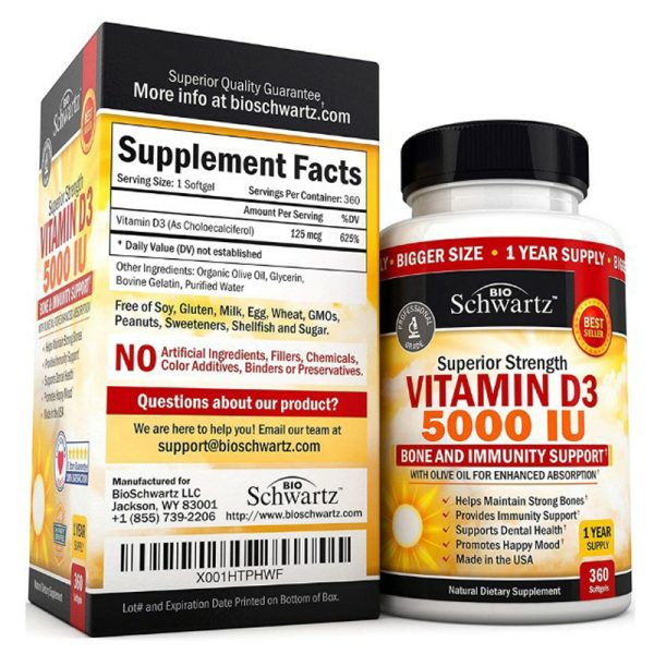 วิตามินดี 3 Vitamin D3 5000 IU