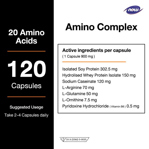 ผลิตภัณฑ์เสริมอาหาร อะมิโน คอมเพล็กซ์ - Amino Complex Dietary Supplement Product (NOW TM)