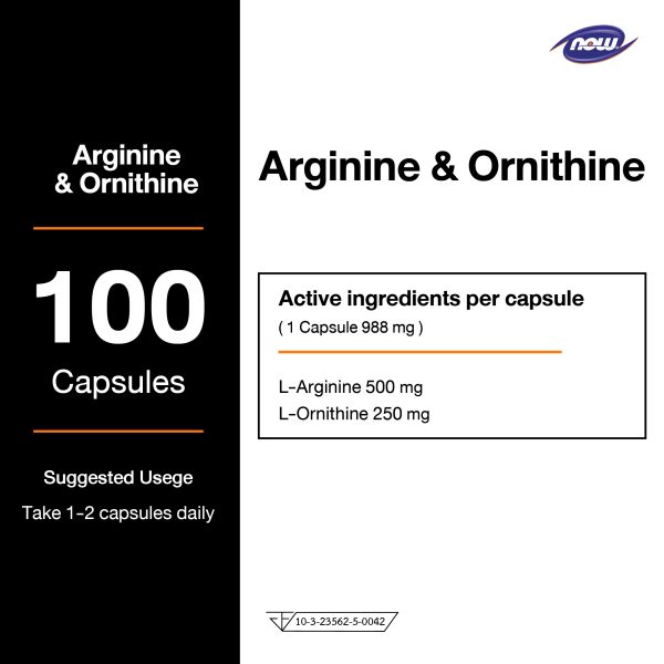 ผลิตภัณฑ์เสริมอาหาร อาร์จินี่น และ ออร์นิที่น - Arginine and Ornithine Dietary Supplement Product (NOWⓇ)