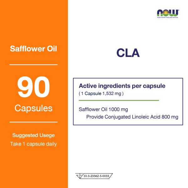 ผลิตภัณฑ์เสริมอาหาร ซี่แอลเอ 800 มิลลิกรัม - CLA 800 mg Dietary Supplement Product (NOWⓇ)