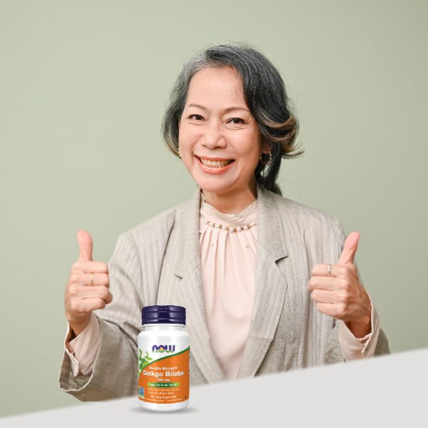 ผลิตภัณฑ์เสริมอาหาร สารสกัดใบแปะก๊วย 120 มิลลิกรัม เวจ แคปซูล - Ginkgo Biloba Leaf Extract 120 mg Veg Capsules Dietary Supplement Product (NOWⓇ)