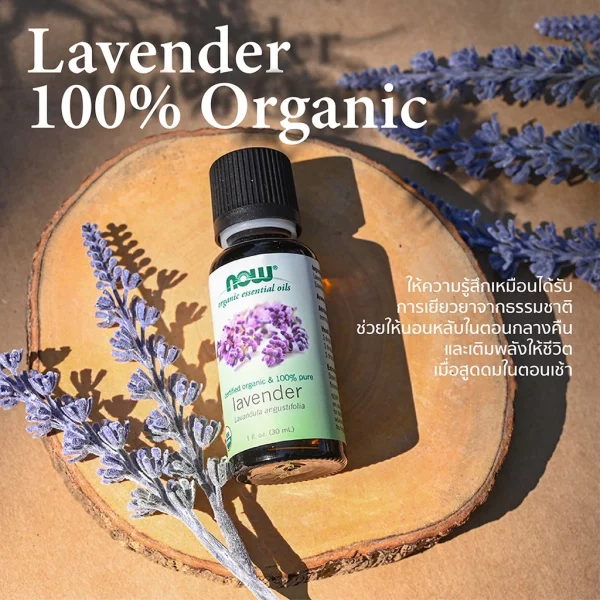 น้ำมันหอมระเหย ลาเวนเดอร์ ออร์แกนิค NOW Foods Lavender Oil, Organic