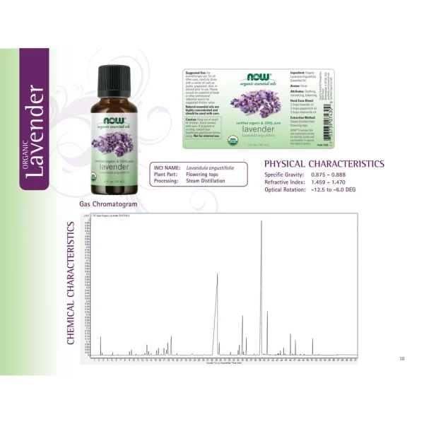 น้ำมันหอมระเหย ลาเวนเดอร์ ออร์แกนิค NOW Foods Lavender Oil, Organic