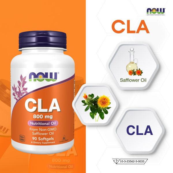 ผลิตภัณฑ์เสริมอาหาร ซี่แอลเอ 800 มิลลิกรัม - CLA 800 mg Dietary Supplement Product (NOWⓇ)