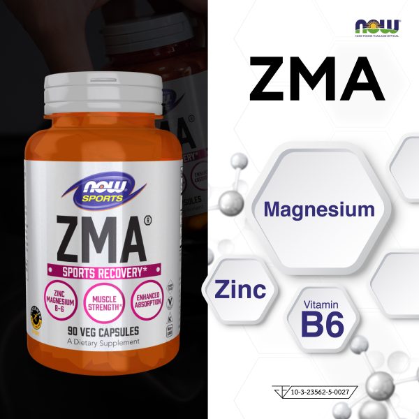 ผลิตภัณฑ์เสริมอาหาร ซีเอ็มเอ เวจ แคปซูล - ZMA Veg Capsules Dietary Supplement Product (NOW TM)