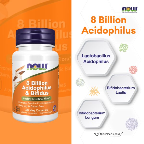 ผลิตภัณฑ์เสริมอาหาร อะซิโดฟิลัส & บิฟิดัส - Acidophilus & Bifidus Dietary Supplement Product (NOW TM)